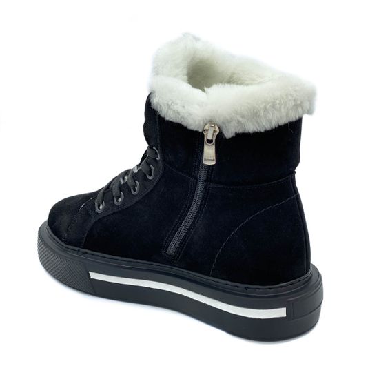 Ботинки Tuffoni черные замшевые МЕХ - фото 3, 3622004VF TUF