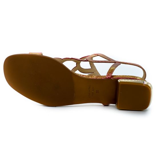 Босоножки Rosso Nero красные тиснение &quot;питон&quot; - фото 4, 