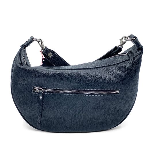 Сумочка-банан Marina Creazioni черная кожаная - фото 3, 