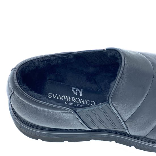 Ботинки Giampieronicola черные кожаные МЕХ - фото 7, E41113 GPN