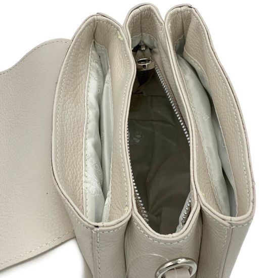 Клатч Di Gregorio бежевый кожаный - фото 6, 