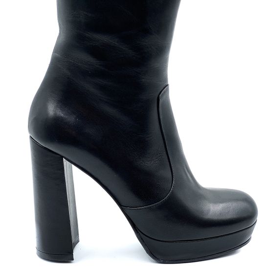 Сапоги Rosso Nero черные кожаные демисезонные - фото 5, 3983 RN NAPPA