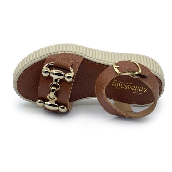 Босоножки NILA&amp;NILA коричневые кожаные - фото 5, CNN16016 NIL