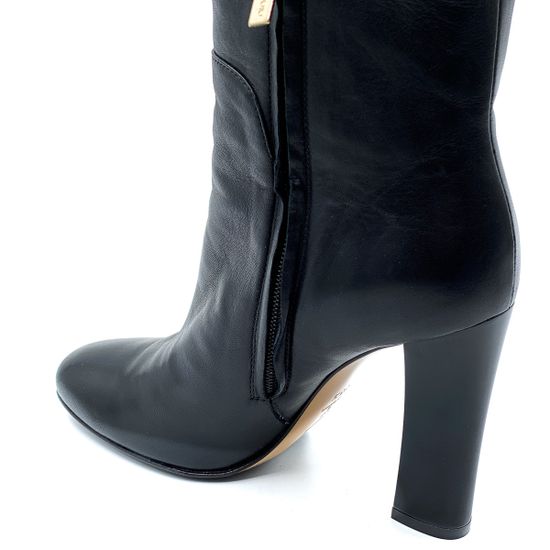 Сапоги Ninalilou черные кожаные демисезонные - фото 7, 222733 NL