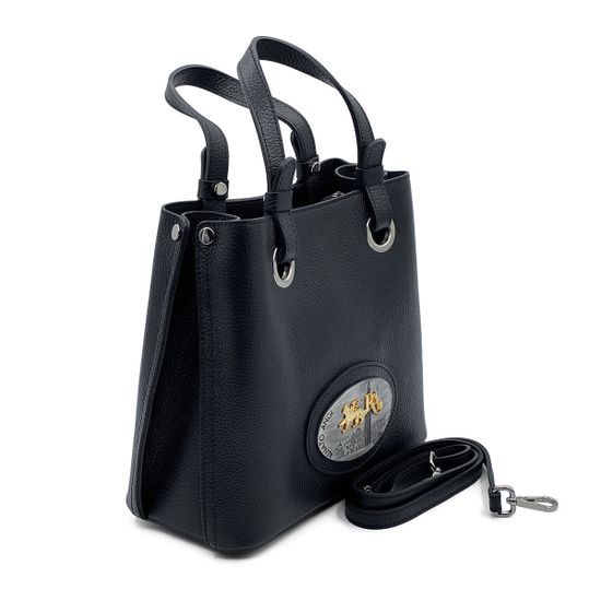 Сумка Renato Angi черная кожаная - фото 2, 