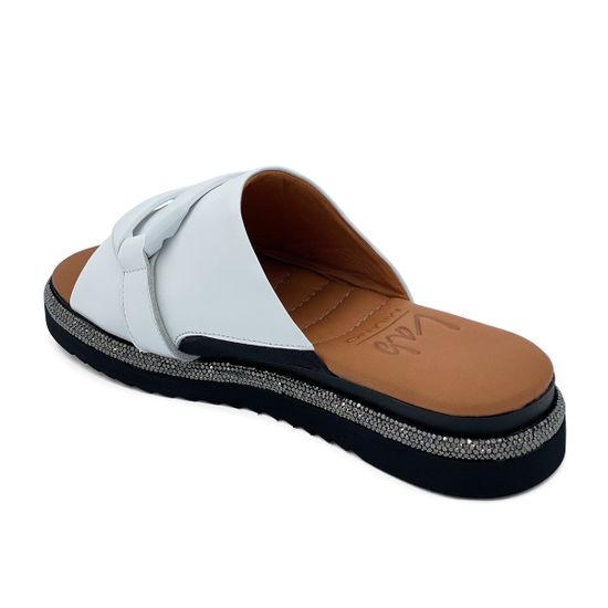 Шлепанцы Lab Milano белые кожаные - фото 3, 