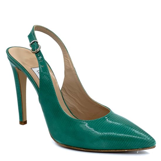 Босоножки Left&amp;Right зеленые из лакированной кожи - фото 2, 
