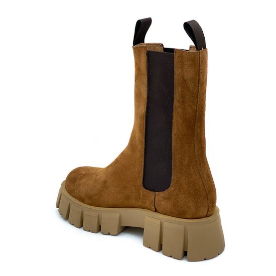 Ботинки челси Mimmu рыжие замшевые демисезонные - фото 3, M405M4 MIM FOX