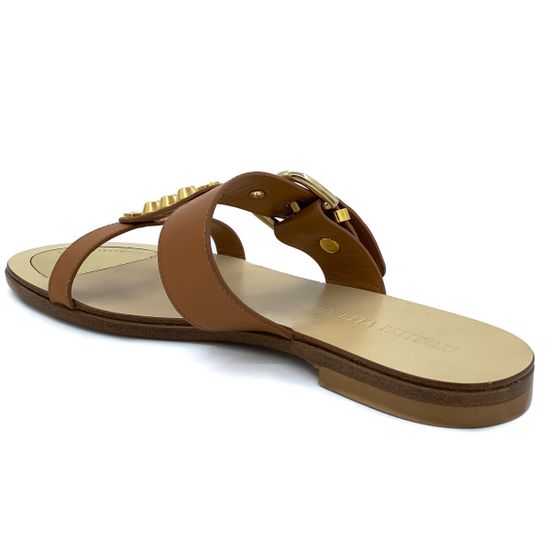 Шлепанцы Loretta Pettinari коричневые кожаные - фото 3, 4736 LP