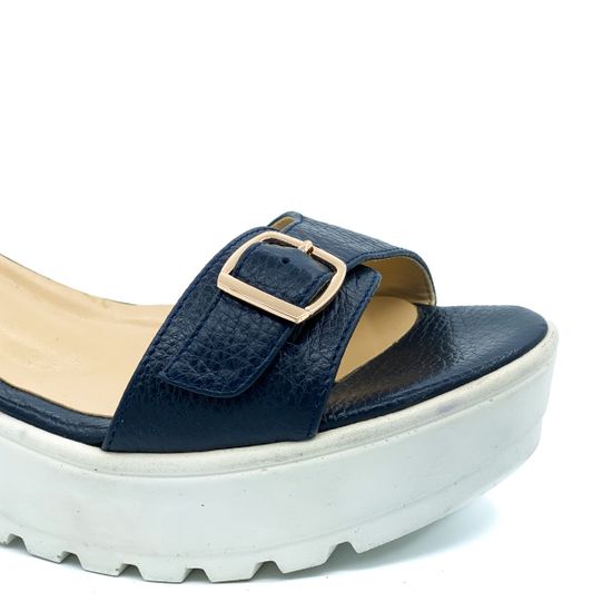 Босоножки Cover синие кожаные - фото 6, 