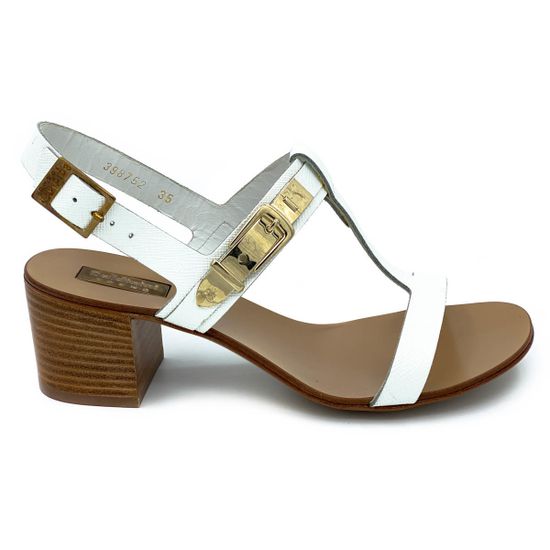 Босоножки Baldinini белые кожаные - фото 1, 
