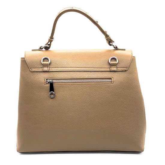Сумка Di Gregorio бежевая кожаная - фото 3, 