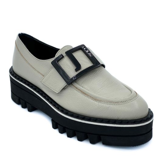 Полуботинки Jeannot бежевые кожаные демисезонные - фото 2, HJ542H JN BEIGE