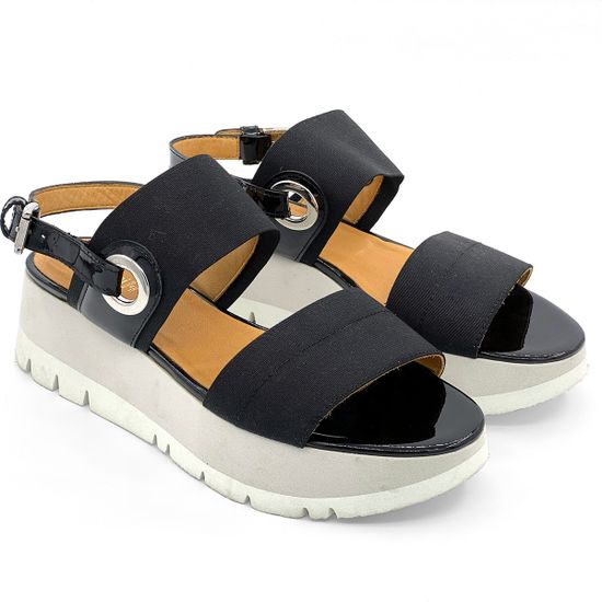 Босоножки Zamagni черные текстильные - фото 7, 