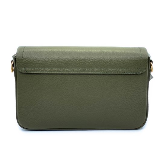 Клатч Di Gregorio зеленый кожаный - фото 3, 