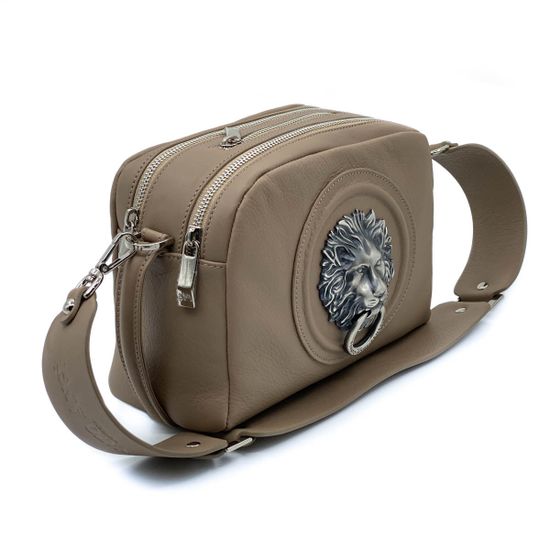 Сумка кросс-боди Renato Angi бежевая кожаная - фото 2, 