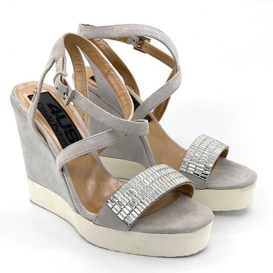 Босоножки Cesare Paciotti замшевые белые - фото 7, 