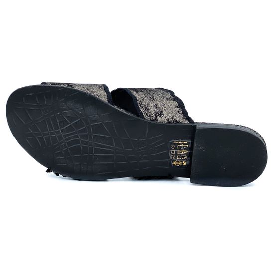 Шлепанцы Mimmu черно-бронзовые - фото 4, 