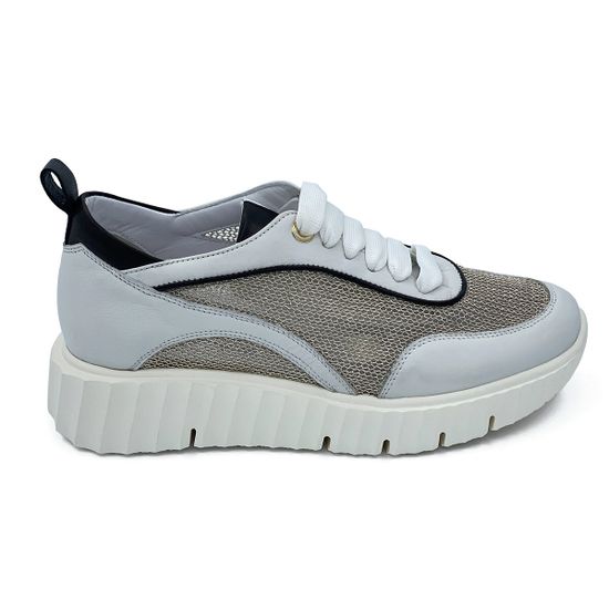 Кроссовки MOTCLE белые кожаные с перфорацией - фото 1, MOT2351 MOT