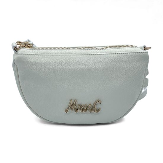 Сумка кросс-боди полумесяц Marina Creazioni белая кожаная - фото 1, B6566 MC BIANCO