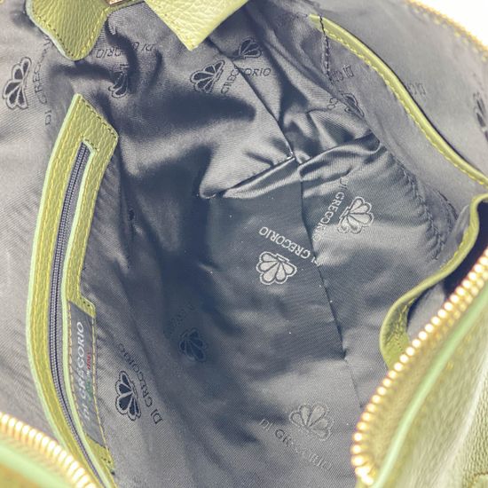 Сумка Di Gregorio зеленая кожаная - фото 5, 