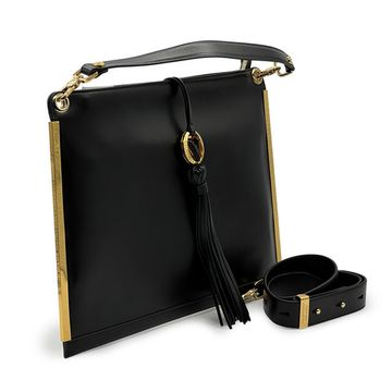 Сумка-папка Valentino Orlandi черная кожаная - фото 2, 7434 VO NERO