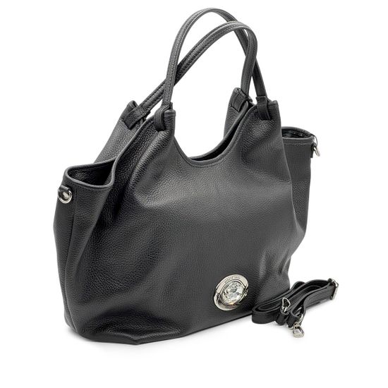 Сумка Renato Angi черная кожаная - фото 2, 3452601 RA NERO