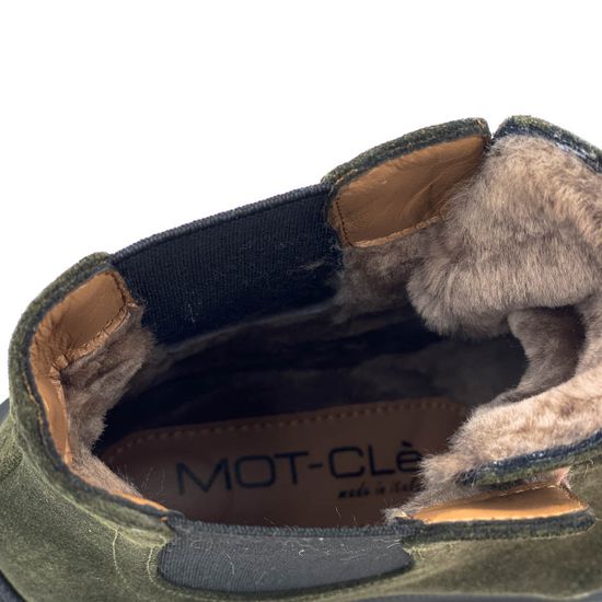 Ботинки Donna Soft зеленые замшевые МЕХ - фото 7, 