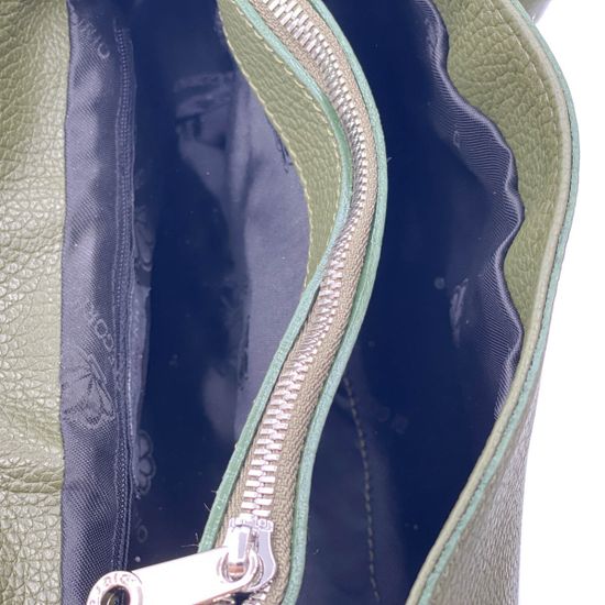 Сумка Di Gregorio зеленая кожаная - фото 5, 