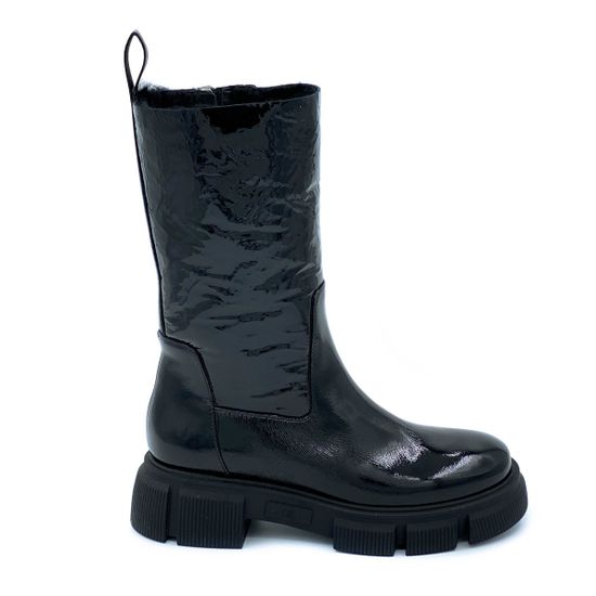 Полусапоги Ilasio Renzoni черные из лакированной кожи - фото 1, 