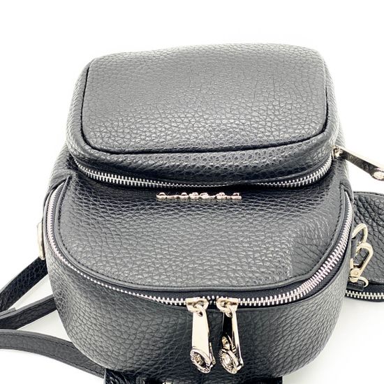 Рюкзак Di Gregorio черный кожаный - фото 4, 