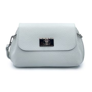 Сумка Di Gregorio белая кожаная - фото 1, 821 DG BIANCO