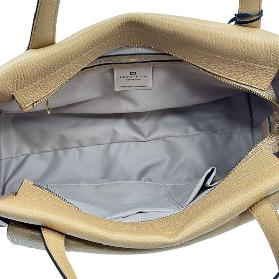 Сумка Loristella бежевая кожаная - фото 5, 2823 LS BEIGE