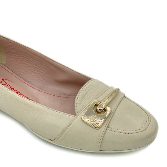 Туфли Giorgio Piergentili бежевые кожаные - фото 5, 9470 GP