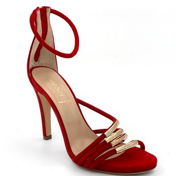 Босоножки Renzi красные замшевые - фото 2, 483001B RZ