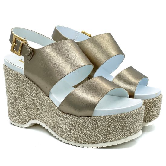 Босоножки Jeannot бронзовые кожаные - фото 7, 