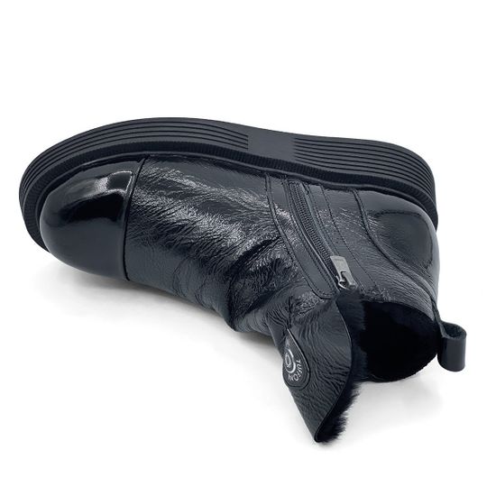 Ботинки Tuffoni черные наплак на меху - фото 5, 