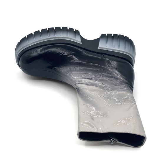 Ботинки Fru.It бежево-коричневые из лакированной кожи на байке - фото 5, 8455ZL FR