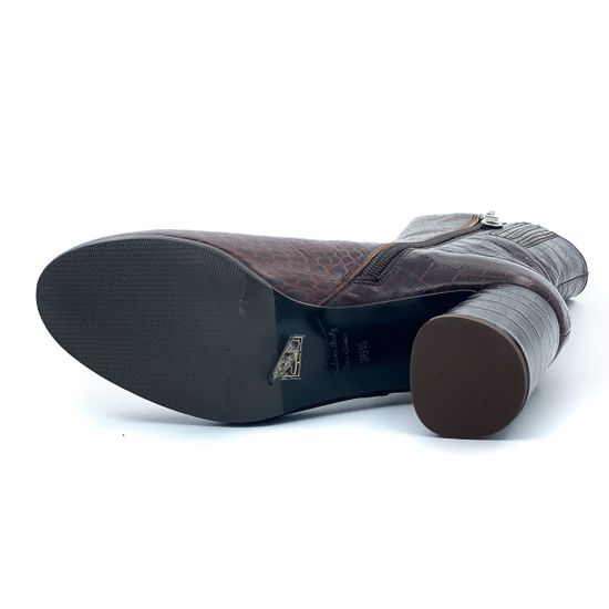 Полусапоги Rosso Nero крокодил коричневые - фото 4, 4465 RN MORO