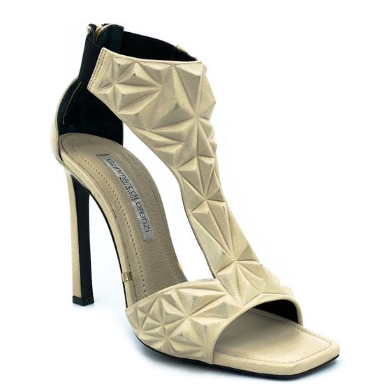 Босоножки Gianmarco Lorenzi бежевые кожаные - фото 2, P4D8U3235 GML