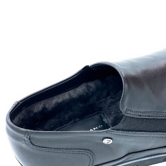 Ботинки Lab Milano черные кожаные МЕХ - фото 6, 