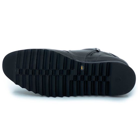 Ботинки Lab Milano черные кожаные МЕХ - фото 4, 