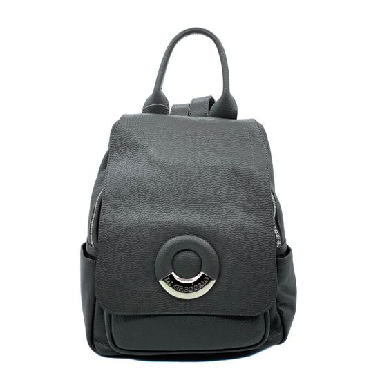 Рюкзак Di Gregorio серый кожаный - фото 1, 