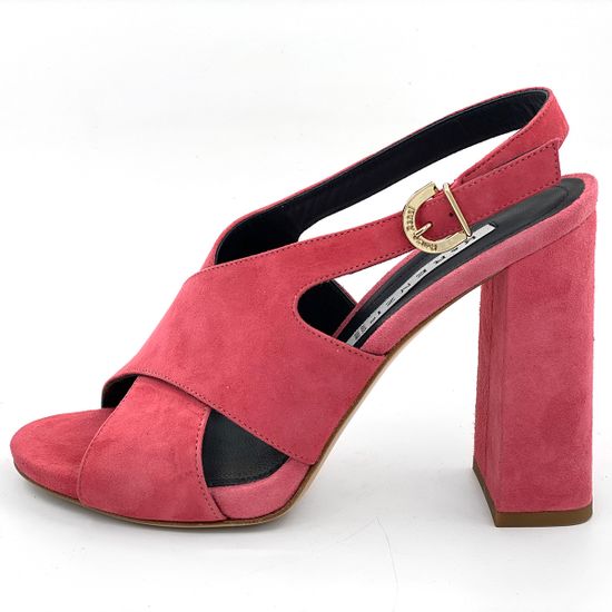 Босоножки Renzi замшевые розовые - фото 1, 522210B RZ