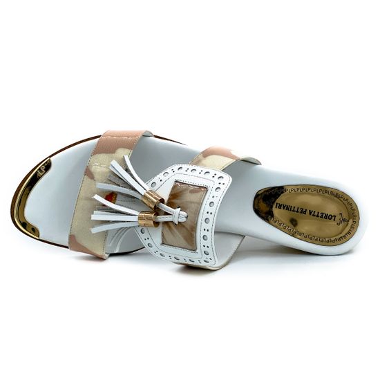 Сабо Loretta Pettinari бежево-белые - фото 5, 