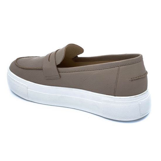 Лоферы Cover бежевые кожаные - фото 3, 1705805 COV TAUPE