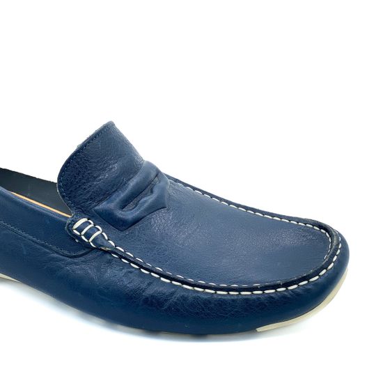 Мокасины Giampieronicola синие кожаные - фото 6, 