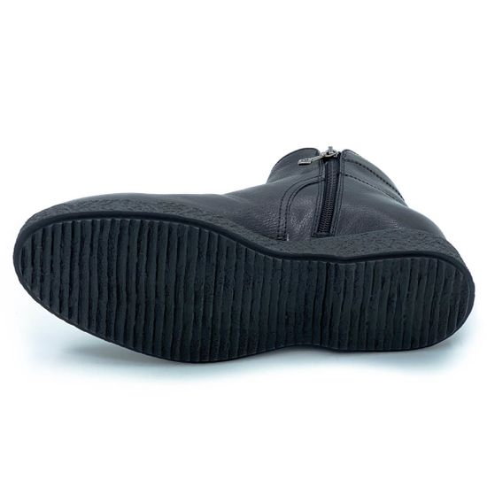 Ботинки Luca Guerrini черные кожаные МЕХ - фото 4, 