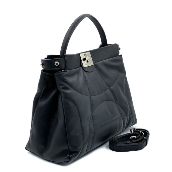 Сумка Renato Angi черная кожаная - фото 2, 