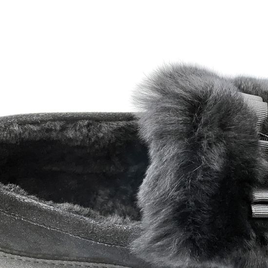 Полуботинки Lab Milano черные замшевые МЕХ - фото 7, M12208 LAB NERO